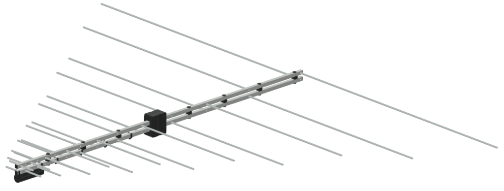 49–470 MHz 15-Element Twin-Boom LPDA